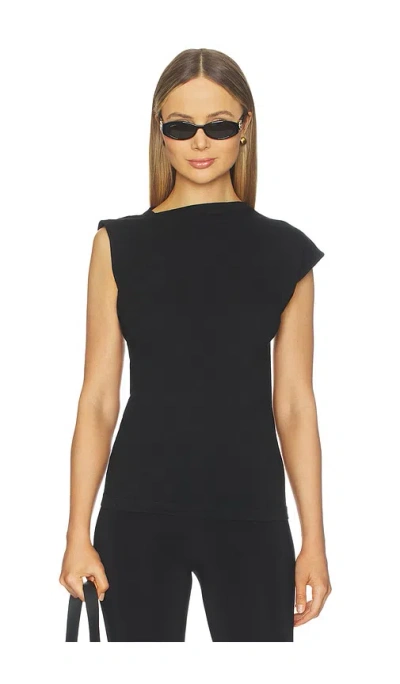 Agolde Beth Tee Shirt In Black