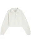 Agolde Off-white Bethan Quarter Zip Sweatshirt