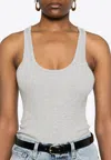 Agolde Sleeveless Scoop Neck Tank Top In Gray