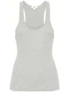 Agolde Poppy Ribbed Stretch Organic Cotton And Tencel Lyocell-blend Jersey Tank In Gryhr