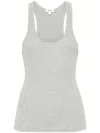 Agolde Poppy Ribbed Stretch Organic Cotton And Tencel Lyocell-blend Jersey Tank In Gryhr