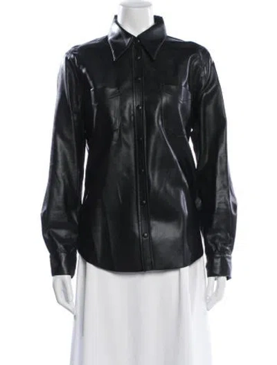 Pre-owned Agolde Biker Jacket In Blue