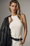 Agolde Sleeveless Straight Hem Tank Top In White