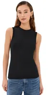 Agolde Ribbed Poppy Tank Top In Black