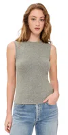 Agolde Binx Tank Celery In Celery (green Heather)