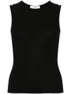Agolde Ribbed Poppy Tank Top In Black