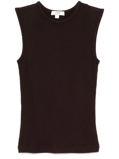 Agolde Black Stretch Lyocell Blend Tank Top