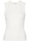 Agolde Binx Ribbed Tank Top In White