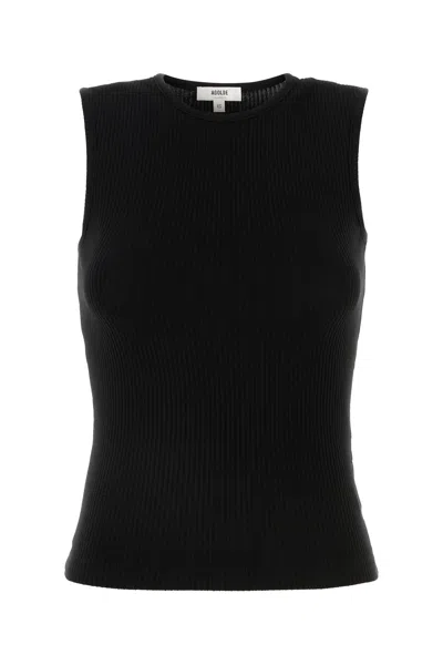 AGOLDE AGOLDE BLACK STRETCH LYOCELL BLEND BINX TANK TOP