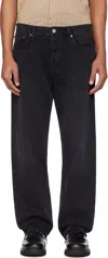 Agolde Waldon Jean Kember In Tar (washed Black)