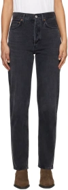 Agolde Denim Fen Straight - Shambles In Hitch (blk W/ Finish