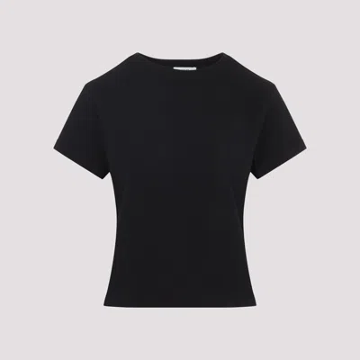 Agolde Black Adine Shrunken Regenerative Cotton T-shirt