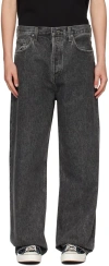 Agolde Denim Trousers With Belt Loops In Fresh