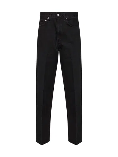 AGOLDE BLACK COTTON DENIM 80'S JEANS