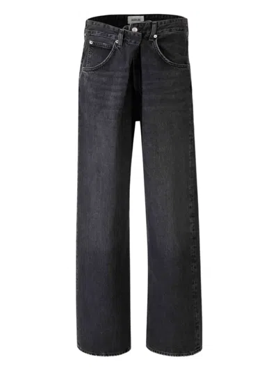 Agolde Black Cotton Jeans In Multi