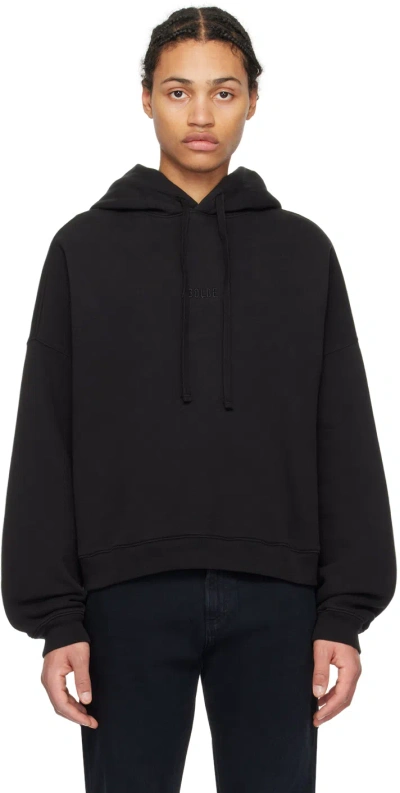 Agolde Black Dayne Hoodie In Black / Black