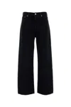 Agolde Black Denim Crushed Jeans In Black