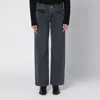 Agolde Washed Straight-leg Jeans In Black