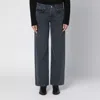 Agolde Washed Straight-leg Jeans In Gray