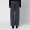 Agolde Washed Straight-leg Jeans In Black