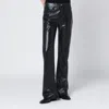 Agolde Black Faux Leather Trousers In Black