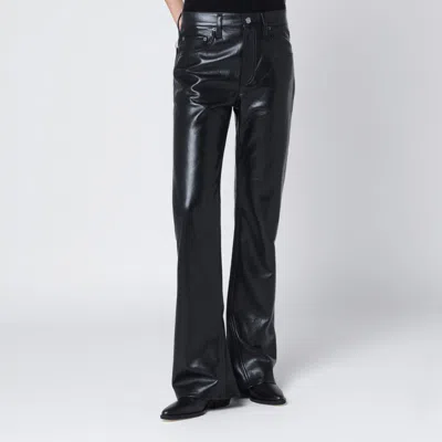 Agolde Black Faux Leather Trousers