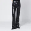 Agolde Black Faux Leather Trousers In Black
