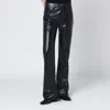 Agolde Black Faux Leather Trousers Mid Rise Kick Boot In Black