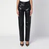 Agolde Arc Croc-embossed Faux Leather Pants