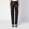 Agolde Arc Croc-embossed Faux Leather Pants