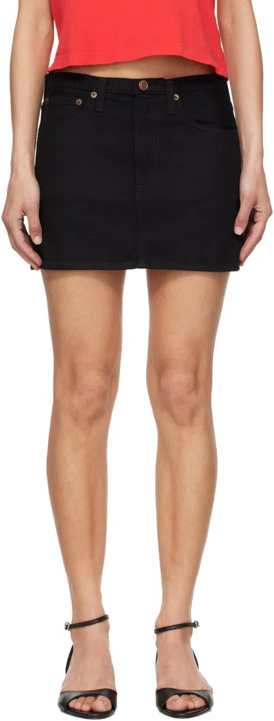 Agolde Black Kiera Denim Miniskirt