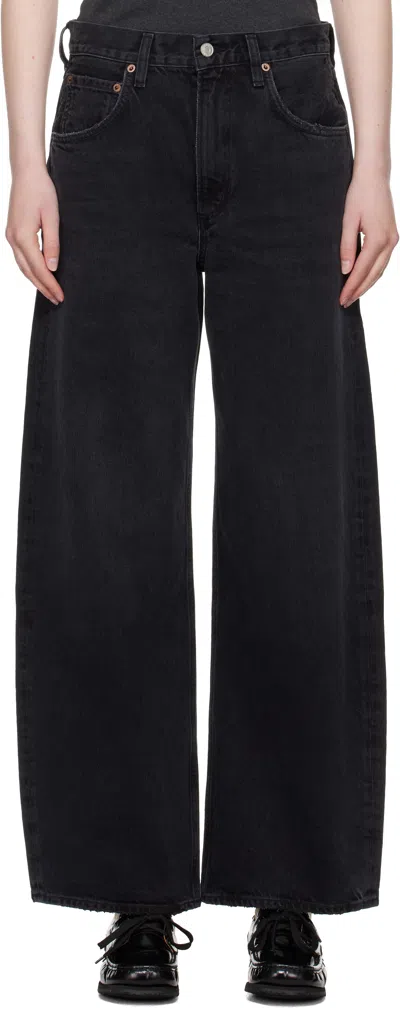 AGOLDE BLACK LOW CURVE JEANS