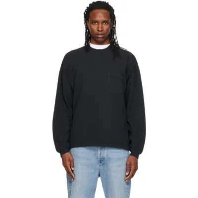 Agolde Black Lucan Long Sleeve T-shirt In Animal Print