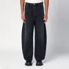 Agolde Luna Organic Denim Jeans With Frayed Hem In Black