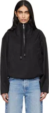 Agolde Black Lydia Nylon Popover Anorak In Multi