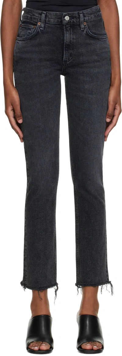 Agolde Black Lyle Jeans In Phase