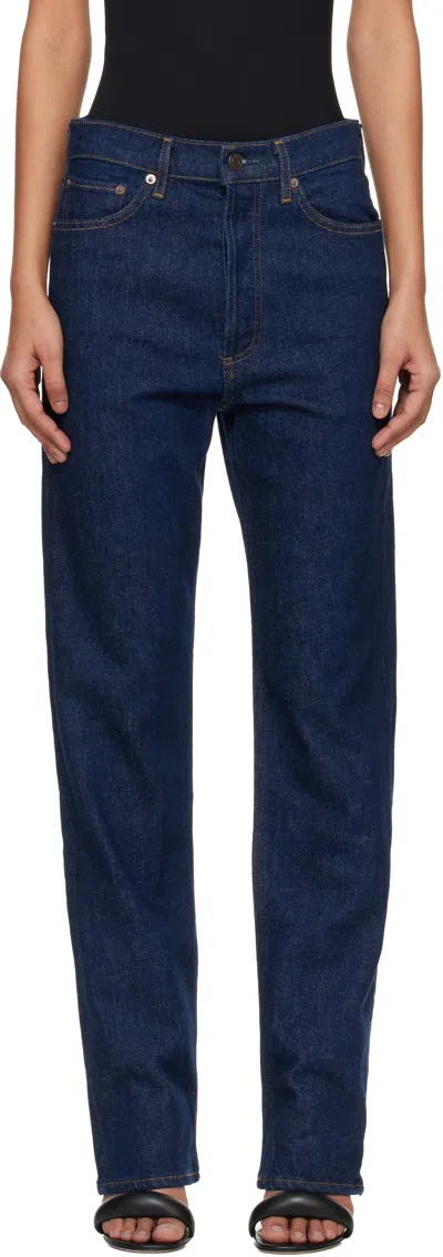 Agolde Black Mid Rise Kick Boot Jeans In Blue