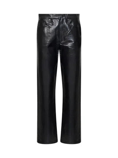 Agolde Black Recycled Leather Lana Jeans