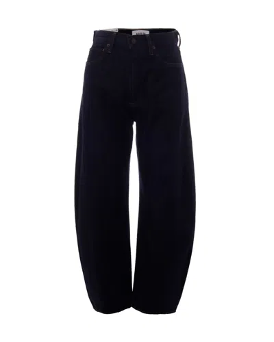 Agolde Black Relaxed High Rise Jeans