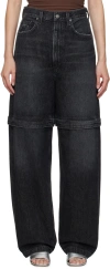 Agolde Black Risha Jeans In Sin