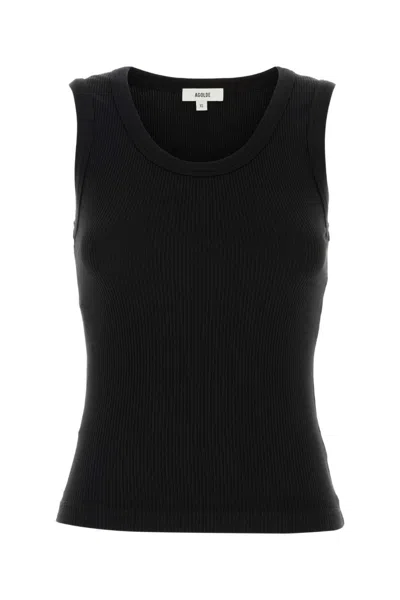 AGOLDE BLACK SLEEVELESS TOP