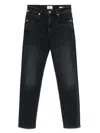 Agolde Black Straight Jeans In Black