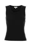 Agolde Ribbed-knit Sleeveless Top In Black
