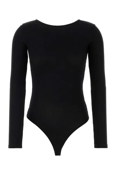 Agolde Black Stretch Lyocell Blend Bridget Bodysuit