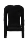 Agolde Black Stretch Lyocell Tania Top In Black