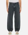 Agolde Faded Relaxed Wide-leg Fusion Jeans In Black
