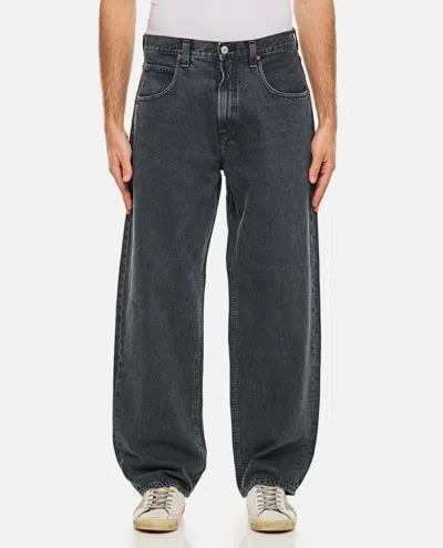 AGOLDE BLACK WIDE-LEG FUSION JEANS