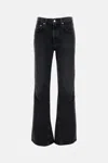 Agolde Nico Stretch High Rise Slim Fit Jeans In Black
