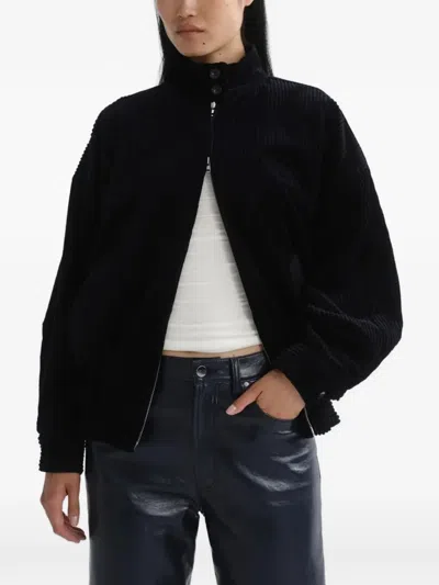 Agolde Blair Corduroy Jacket In Black