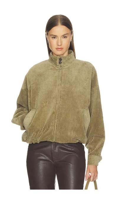 Agolde Blair Corduroy Jacket In French Khaki